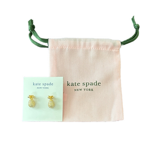 Kate Spade Gold Pineapple Stud Earrings NWT